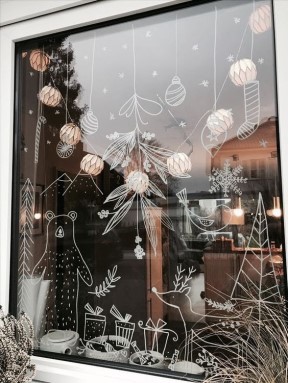 homemade christmas window decorations